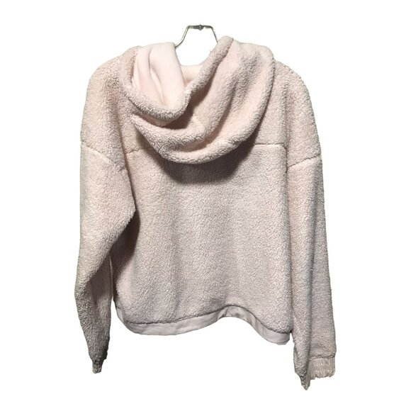 Under Armour Pale Pink Cropped Sherpa Pull Over Sweatshirt - Picture 2 of 4